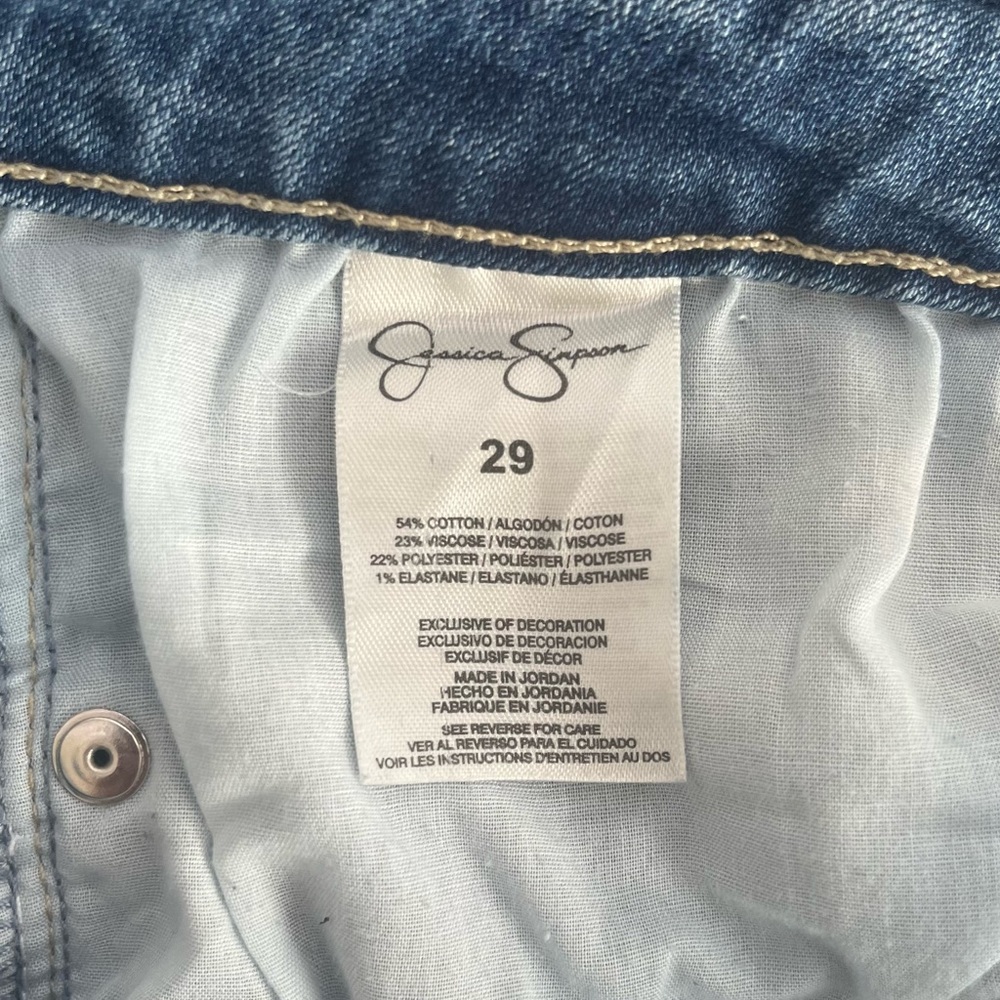 Jessica Simpson Forever Skinny Crop Jeans 29 Blue Pants Signature Stretch